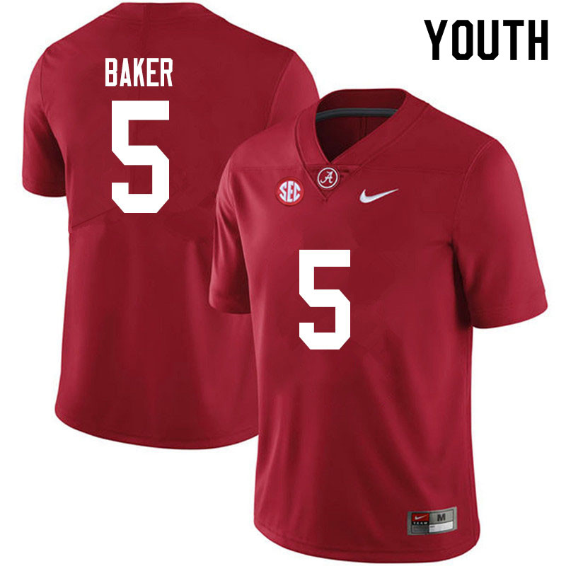 Youth #5 Javon Baker Alabama Crimson Tide College Football Jerseys Sale-Crimson